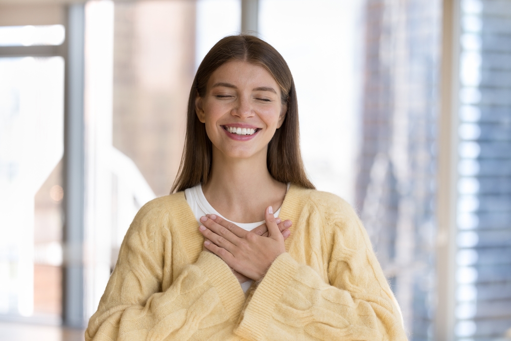 Happy Dental Patient in Modern Dental Office – melvin cohen dds
